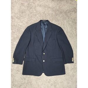 Men's Navy Blazer‎ 46R Wimbledon of England Gold 2-Button Sport Coat Jacket